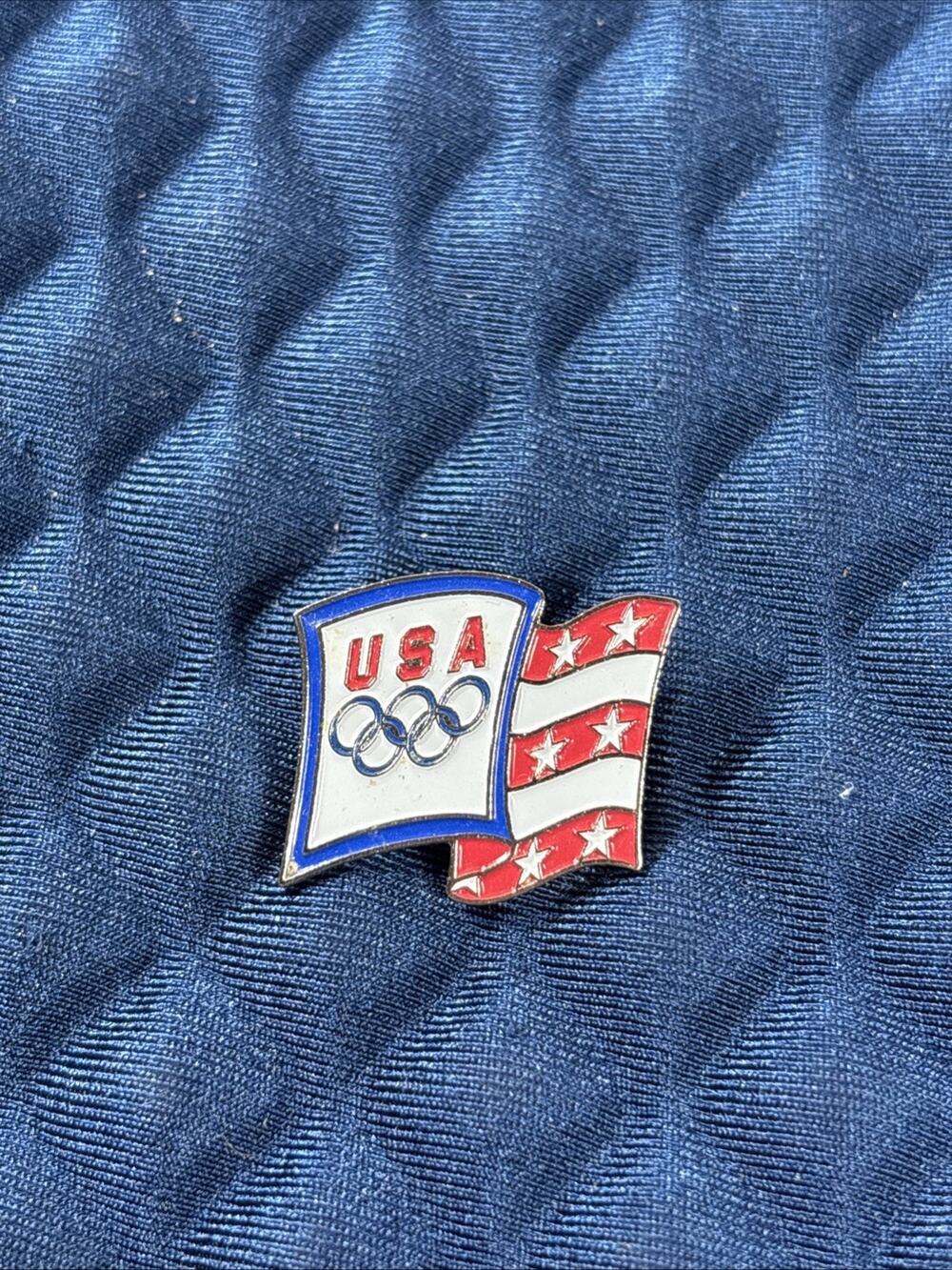 Vintage USA American Flag Olympic Lapel Pin